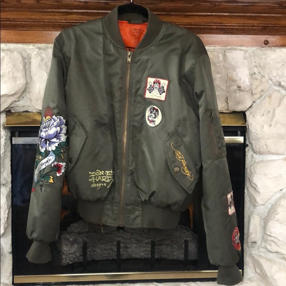 ⭐️HP⭐️Ed Hardy Bomber Jacket